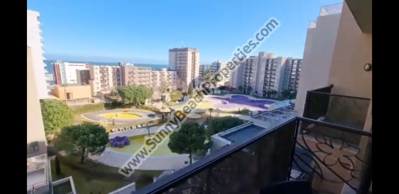 Sea, pool & mountain view furnished 2-bedroom/1.5-bathroom for sale  in 5***** Royal Beach Barcelo aparthotel 50m from beach Sunny beach, Bulgaria